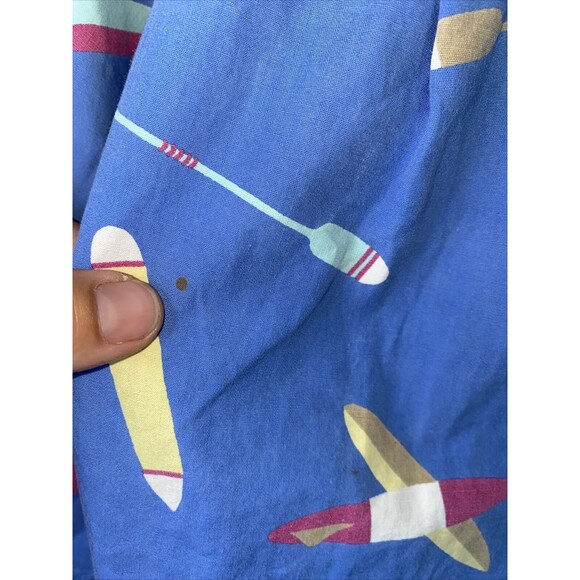 Merona Sport Paddle Board Oars Row Surf Snap Shirt 80s 90s L vintage lake beach - Picture 10 of 10